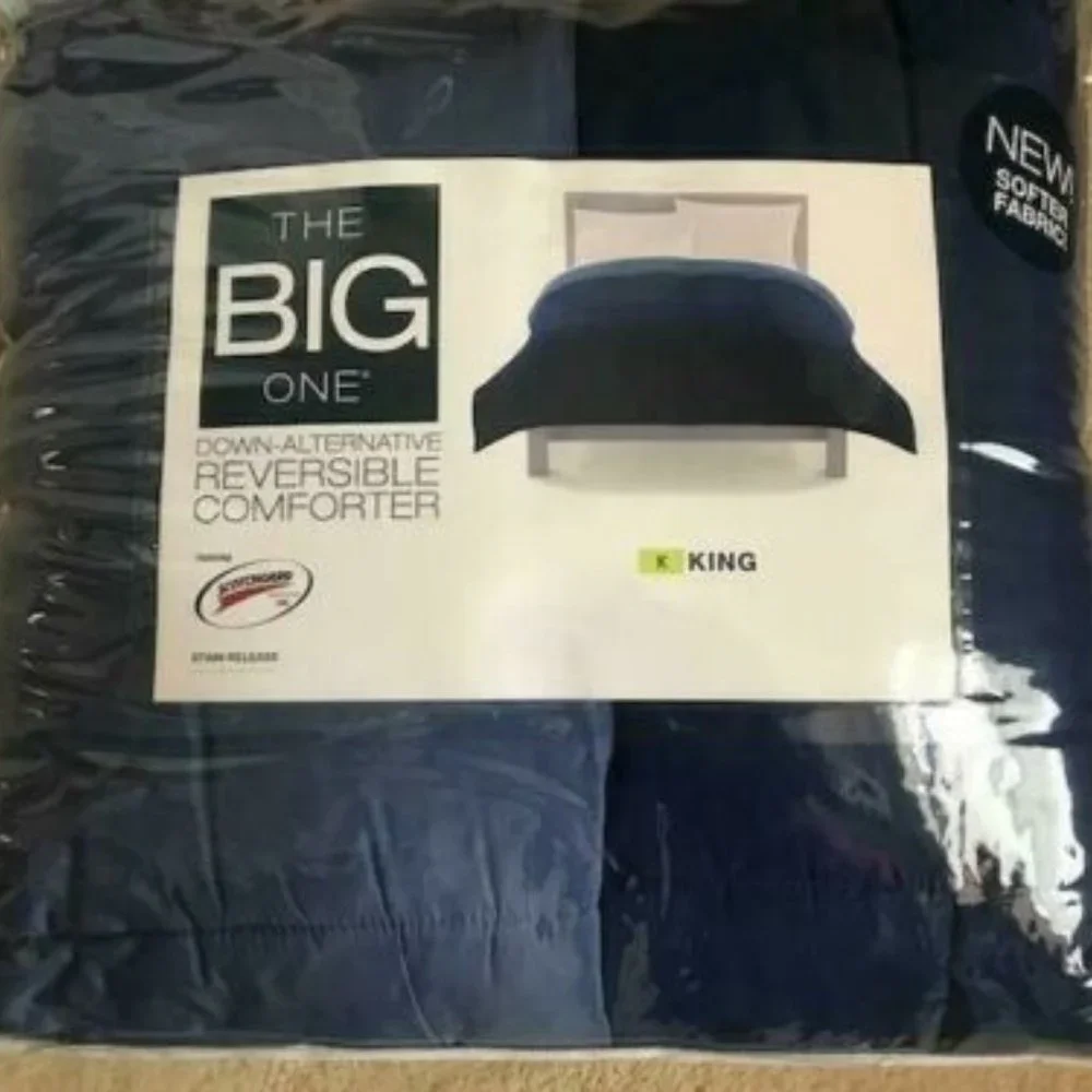 NIP BLUE DOWN ALTERNATIVE KING COMFORTER